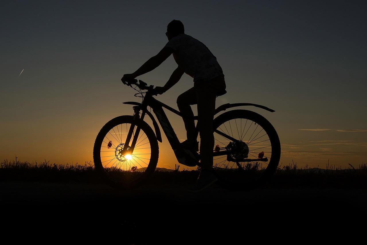 sunset, bike, man, person, human, wheel, cycling, e-bike, movement, fitness, cycle, mountain bike, leisure, recovery, active, sporty, sky, nature, sun, evening sky, silhouette, cycling, cycling, cycling, e-bike, e-bike, e-bike, e-bike, e-bike, cycle, mountain bike, mountain bike, mountain bike, mountain bike